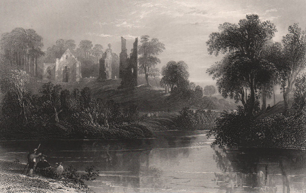 Lincluden Abbey, Dumfries-shire. Scotland. BARTLETT c1840 old antique print